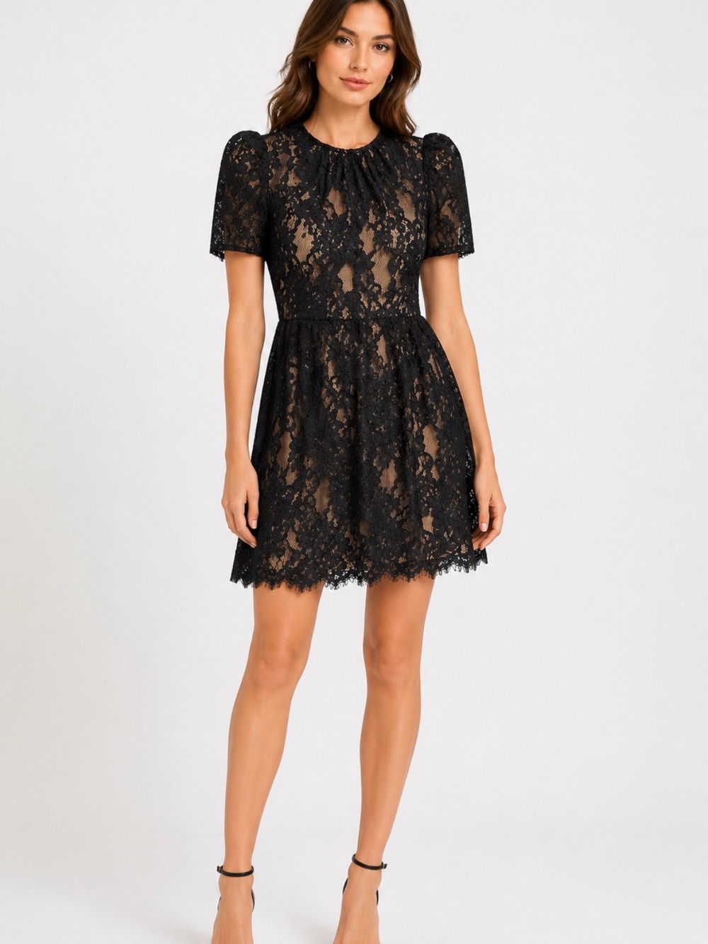 MICHAEL Michael Kors Black Lace Mini Dress
